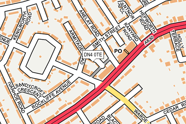 DN4 0TE map - OS OpenMap – Local (Ordnance Survey)