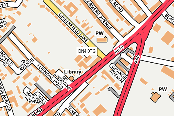 DN4 0TG map - OS OpenMap – Local (Ordnance Survey)