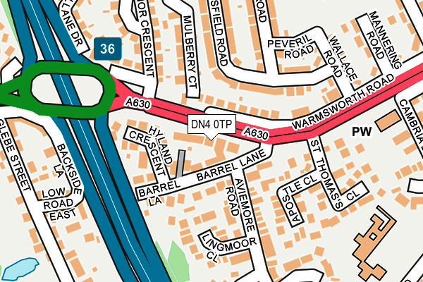 DN4 0TP map - OS OpenMap – Local (Ordnance Survey)