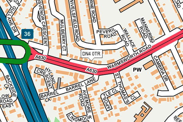 DN4 0TR map - OS OpenMap – Local (Ordnance Survey)