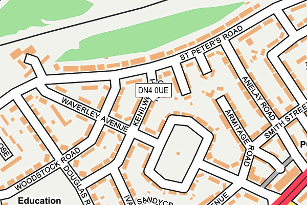 DN4 0UE map - OS OpenMap – Local (Ordnance Survey)