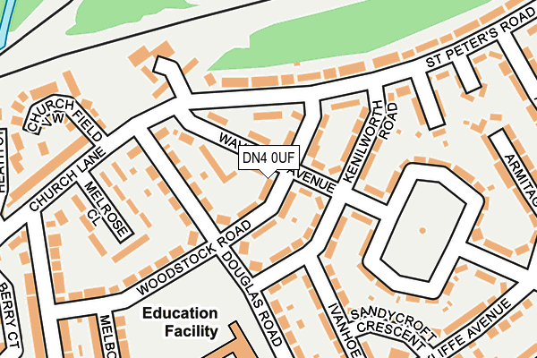 DN4 0UF map - OS OpenMap – Local (Ordnance Survey)