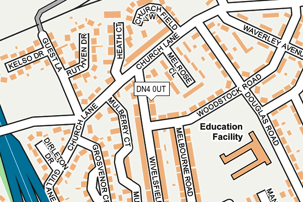 DN4 0UT map - OS OpenMap – Local (Ordnance Survey)