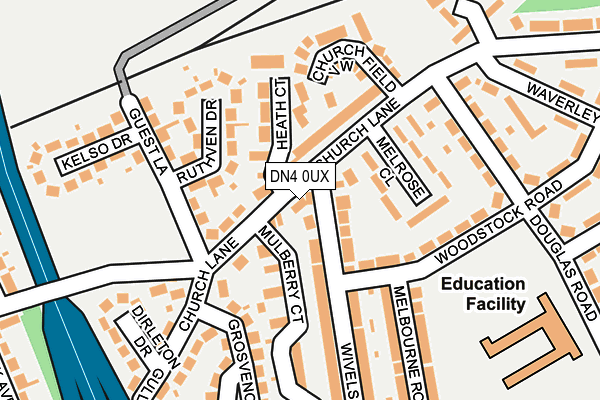 DN4 0UX map - OS OpenMap – Local (Ordnance Survey)