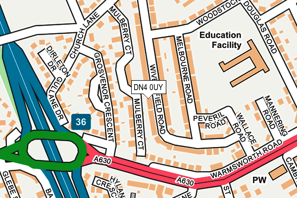 DN4 0UY map - OS OpenMap – Local (Ordnance Survey)