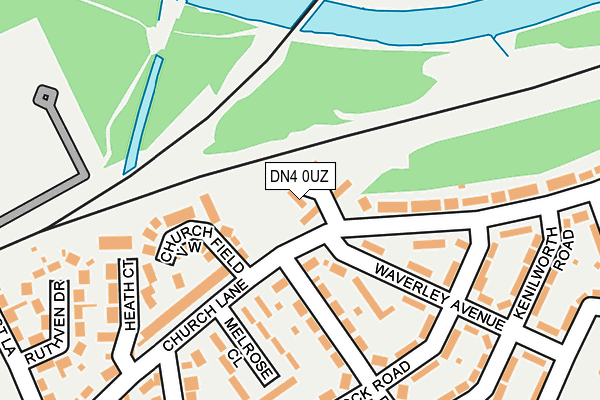 DN4 0UZ map - OS OpenMap – Local (Ordnance Survey)
