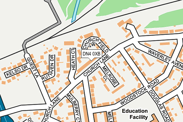 DN4 0XB map - OS OpenMap – Local (Ordnance Survey)