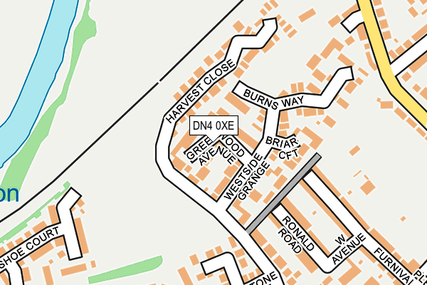 DN4 0XE map - OS OpenMap – Local (Ordnance Survey)