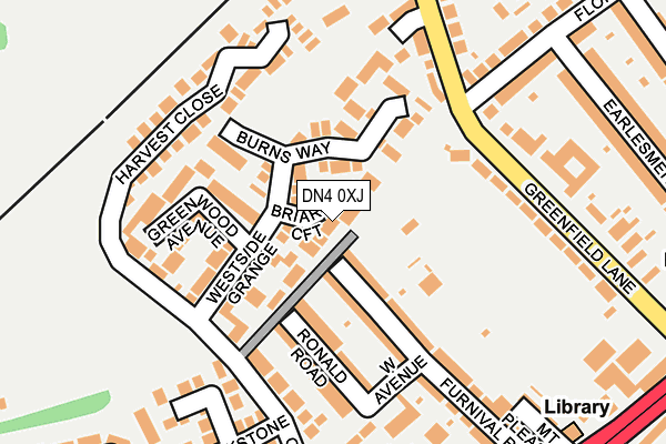 DN4 0XJ map - OS OpenMap – Local (Ordnance Survey)