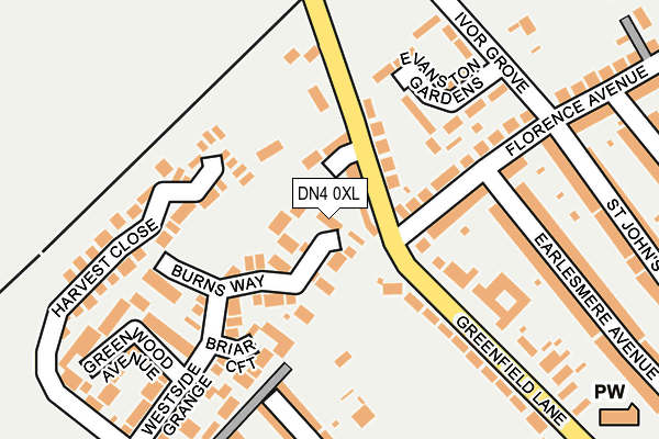 DN4 0XL map - OS OpenMap – Local (Ordnance Survey)