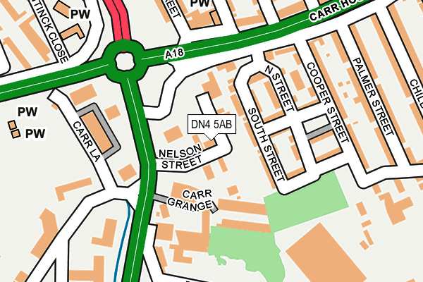 DN4 5AB map - OS OpenMap – Local (Ordnance Survey)