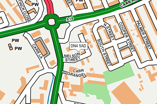 DN4 5AD map - OS OpenMap – Local (Ordnance Survey)