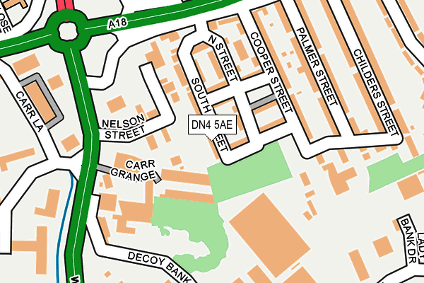 DN4 5AE map - OS OpenMap – Local (Ordnance Survey)