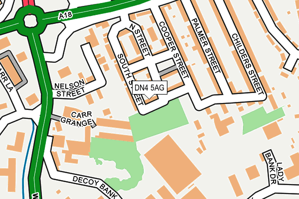 DN4 5AG map - OS OpenMap – Local (Ordnance Survey)