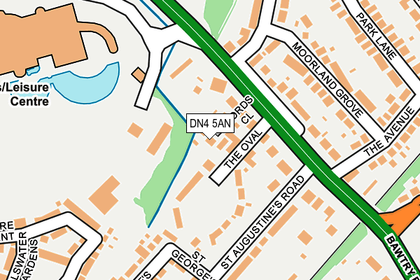 DN4 5AN map - OS OpenMap – Local (Ordnance Survey)