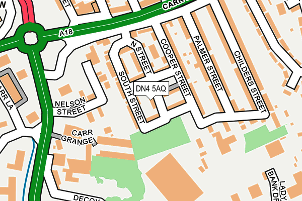 DN4 5AQ map - OS OpenMap – Local (Ordnance Survey)