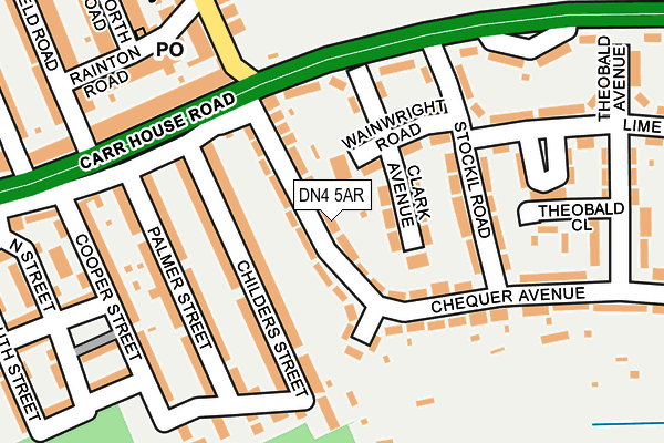 DN4 5AR map - OS OpenMap – Local (Ordnance Survey)