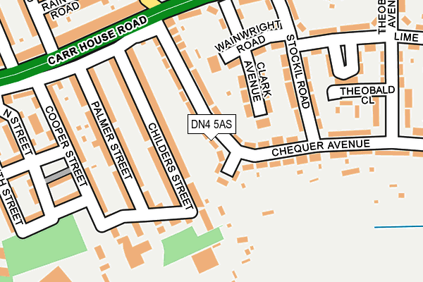 DN4 5AS map - OS OpenMap – Local (Ordnance Survey)