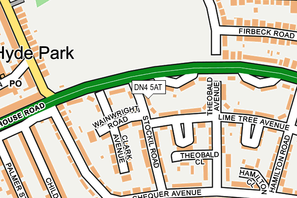 DN4 5AT map - OS OpenMap – Local (Ordnance Survey)