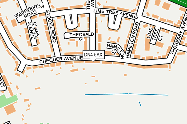 DN4 5AX map - OS OpenMap – Local (Ordnance Survey)
