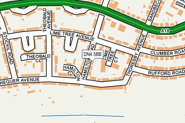 DN4 5BB map - OS OpenMap – Local (Ordnance Survey)