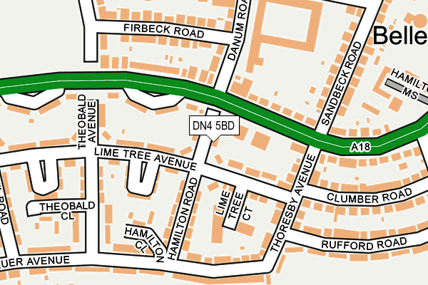 DN4 5BD map - OS OpenMap – Local (Ordnance Survey)