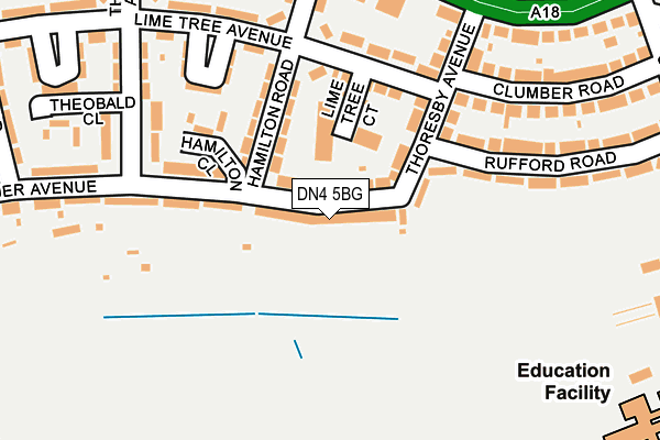 DN4 5BG map - OS OpenMap – Local (Ordnance Survey)