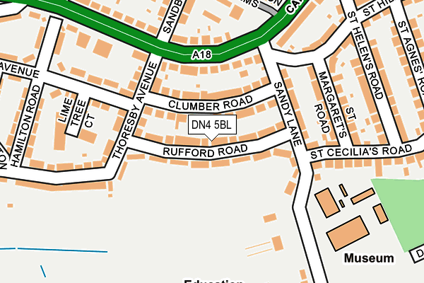 DN4 5BL map - OS OpenMap – Local (Ordnance Survey)
