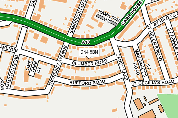 DN4 5BN map - OS OpenMap – Local (Ordnance Survey)