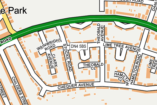 DN4 5BS map - OS OpenMap – Local (Ordnance Survey)