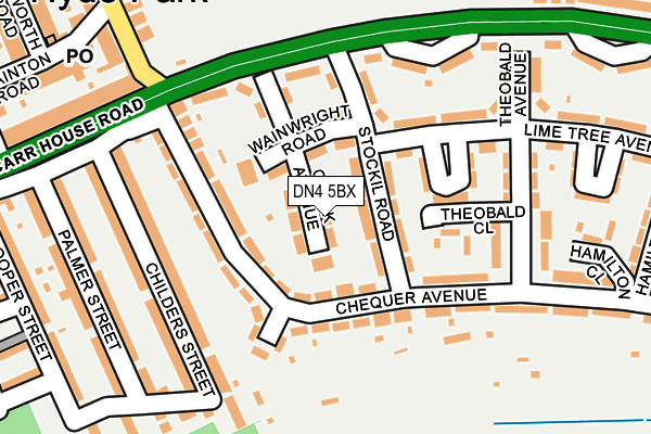DN4 5BX map - OS OpenMap – Local (Ordnance Survey)