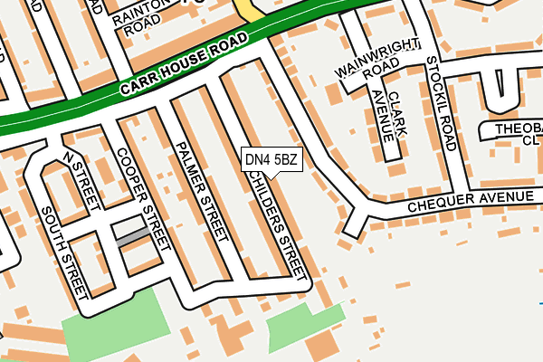 DN4 5BZ map - OS OpenMap – Local (Ordnance Survey)