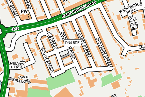 DN4 5DE map - OS OpenMap – Local (Ordnance Survey)