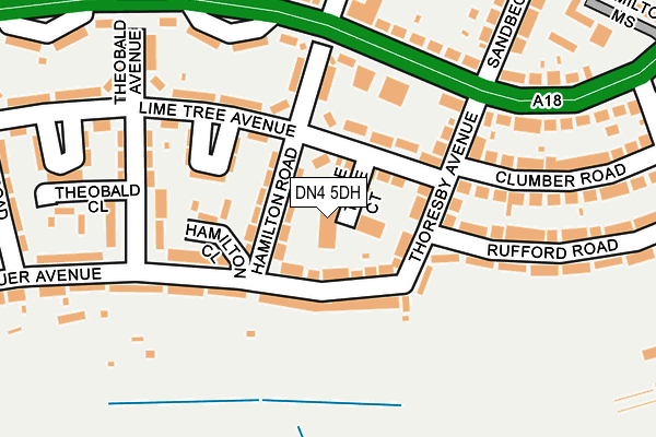 DN4 5DH map - OS OpenMap – Local (Ordnance Survey)