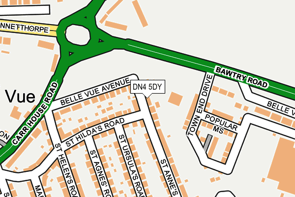 DN4 5DY map - OS OpenMap – Local (Ordnance Survey)