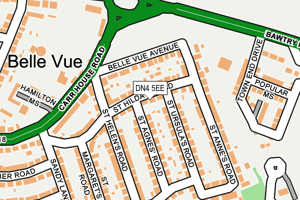 DN4 5EE map - OS OpenMap – Local (Ordnance Survey)