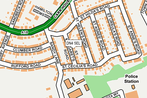 DN4 5EL map - OS OpenMap – Local (Ordnance Survey)
