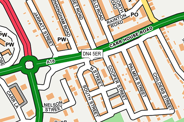 DN4 5ER map - OS OpenMap – Local (Ordnance Survey)