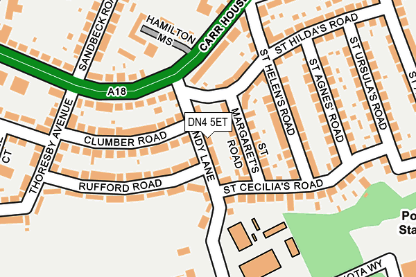 DN4 5ET map - OS OpenMap – Local (Ordnance Survey)