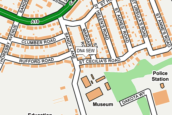 DN4 5EW map - OS OpenMap – Local (Ordnance Survey)
