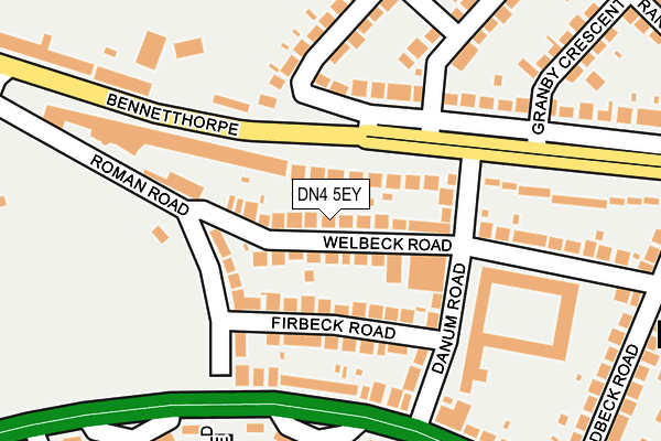 DN4 5EY map - OS OpenMap – Local (Ordnance Survey)