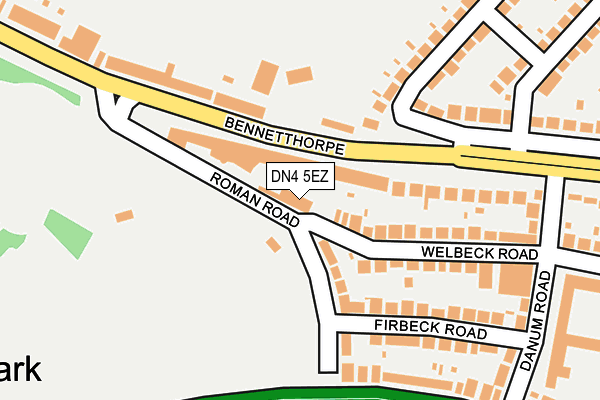 DN4 5EZ map - OS OpenMap – Local (Ordnance Survey)