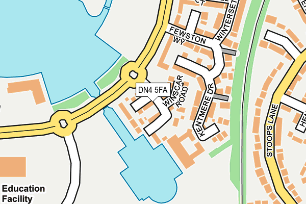 DN4 5FA map - OS OpenMap – Local (Ordnance Survey)