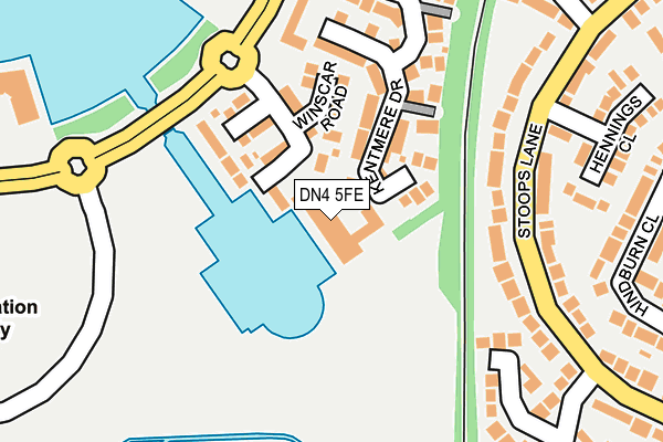 DN4 5FE map - OS OpenMap – Local (Ordnance Survey)