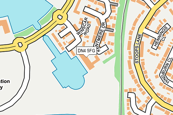 DN4 5FG map - OS OpenMap – Local (Ordnance Survey)