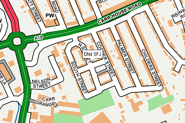 DN4 5FJ map - OS OpenMap – Local (Ordnance Survey)