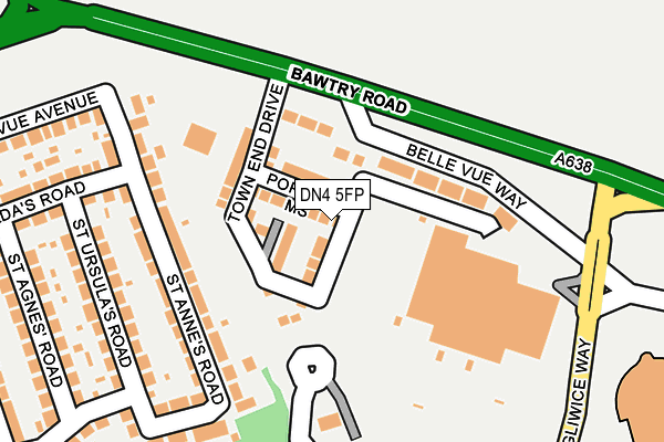 DN4 5FP map - OS OpenMap – Local (Ordnance Survey)