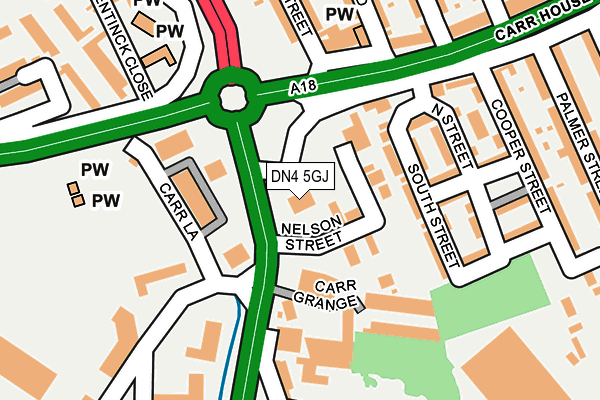 DN4 5GJ map - OS OpenMap – Local (Ordnance Survey)