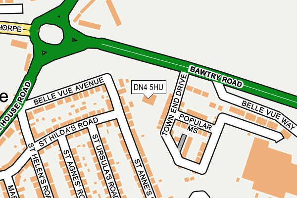 DN4 5HU map - OS OpenMap – Local (Ordnance Survey)