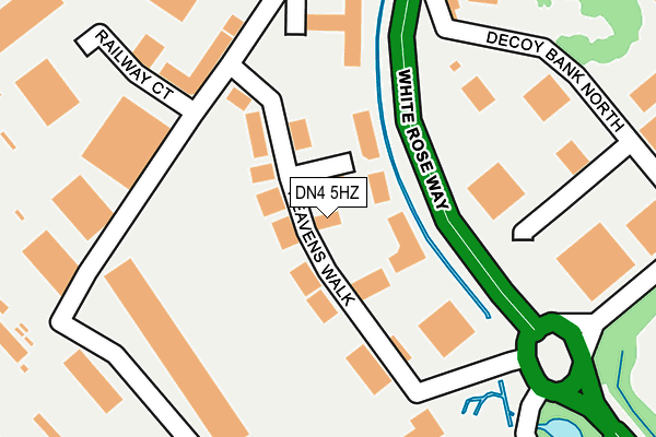 DN4 5HZ map - OS OpenMap – Local (Ordnance Survey)